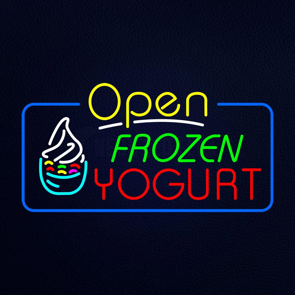 Open Frozen Yogurt Neon Flex Sign