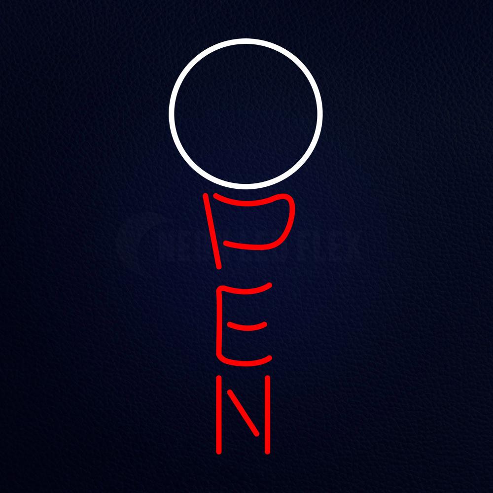 Open Like a Golf Tee in Red Neon Flex Sign