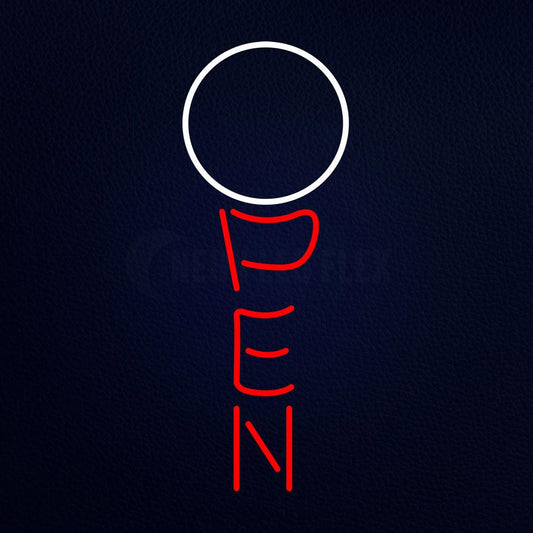 Open Like a Golf Tee in Red Neon Flex Sign