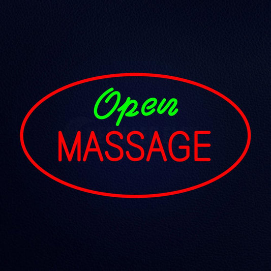 Open Massage Red Neon Flex Sign