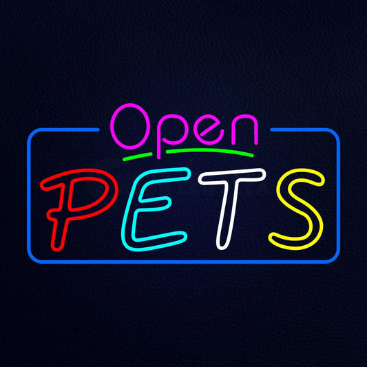 Open Pets Neon Flex Sign