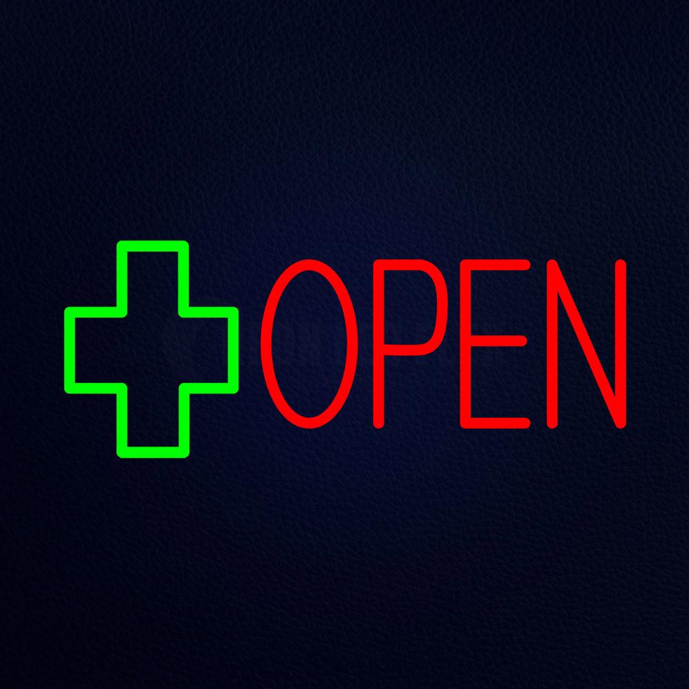 Open Plus Neon Flex Sign