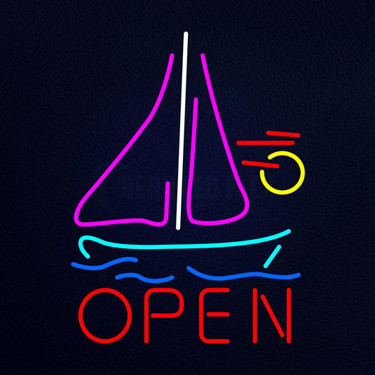 Open Sailboat Neon Flex Sign