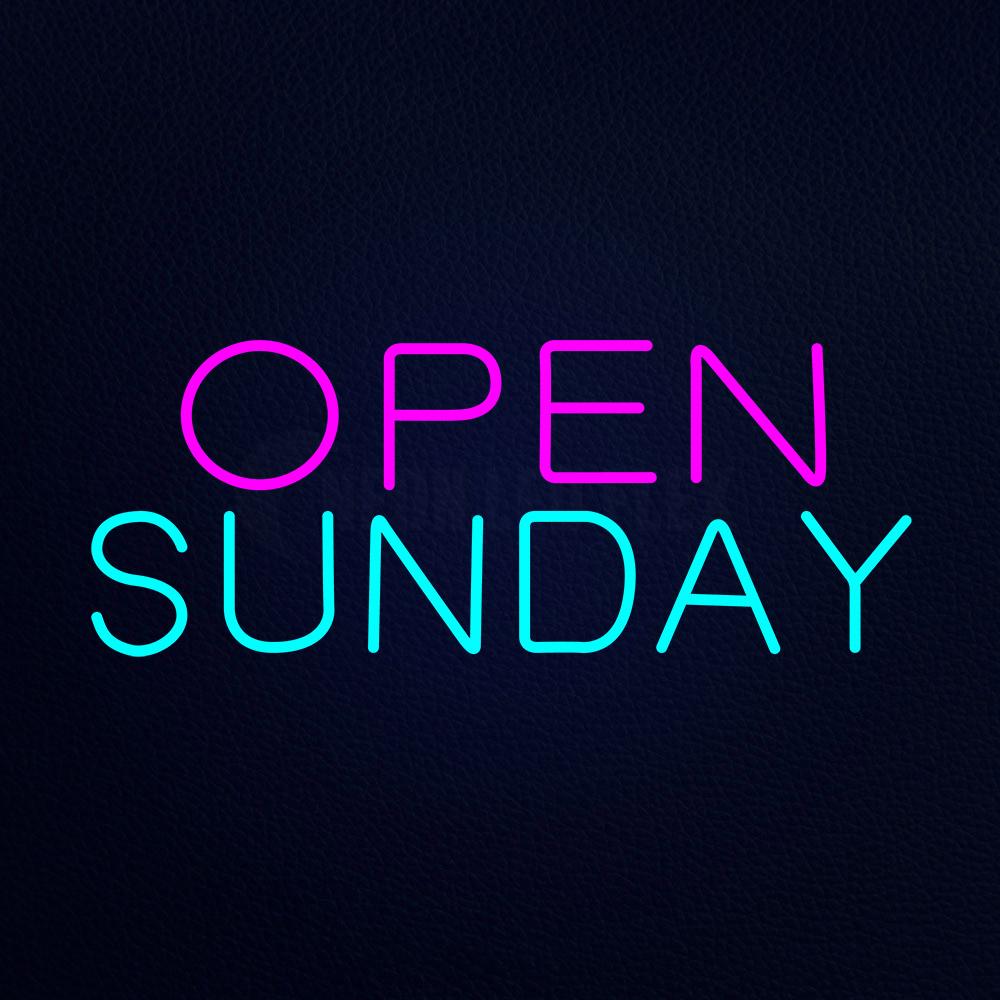 Open Sunday Neon Flex Sign