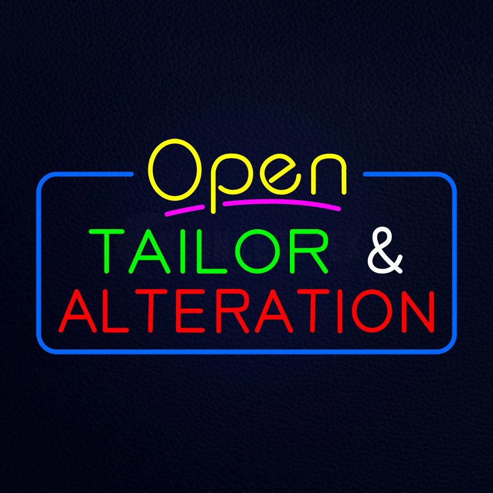 Open Tailor and Alteration Neon Flex Sign