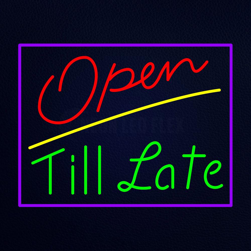 Open Till Late Neon Flex Sign