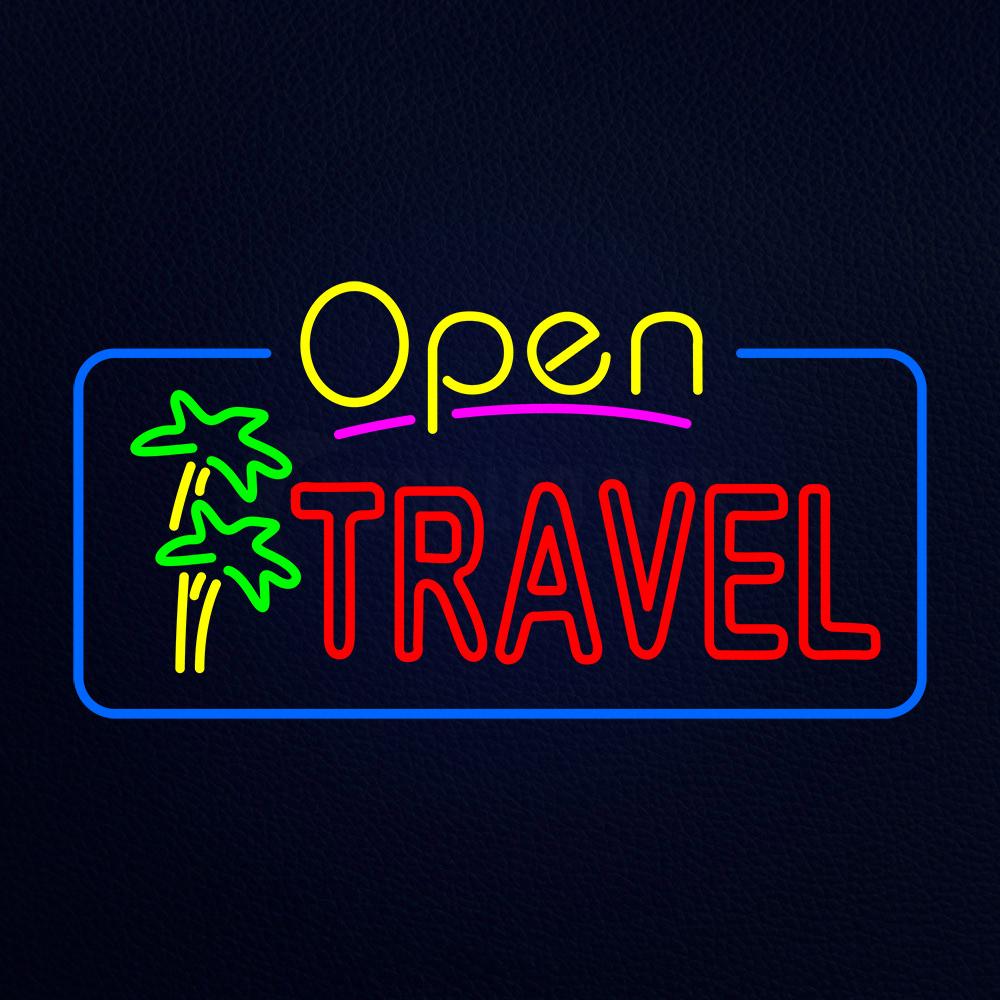 Open Travel Neon Flex Sign