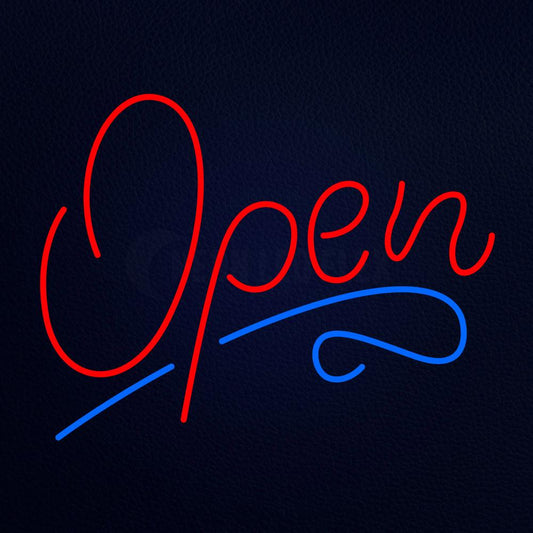 Open W Script Line Neon Flex Sign