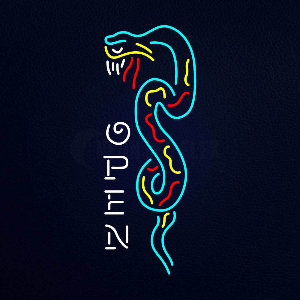 Open With Cobra Tattoo Icon Neon Sign