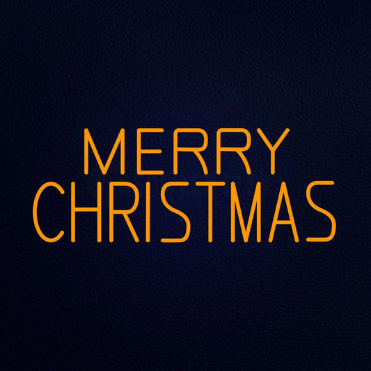 Orange Merry Christmas Tree Neon Flex Sign