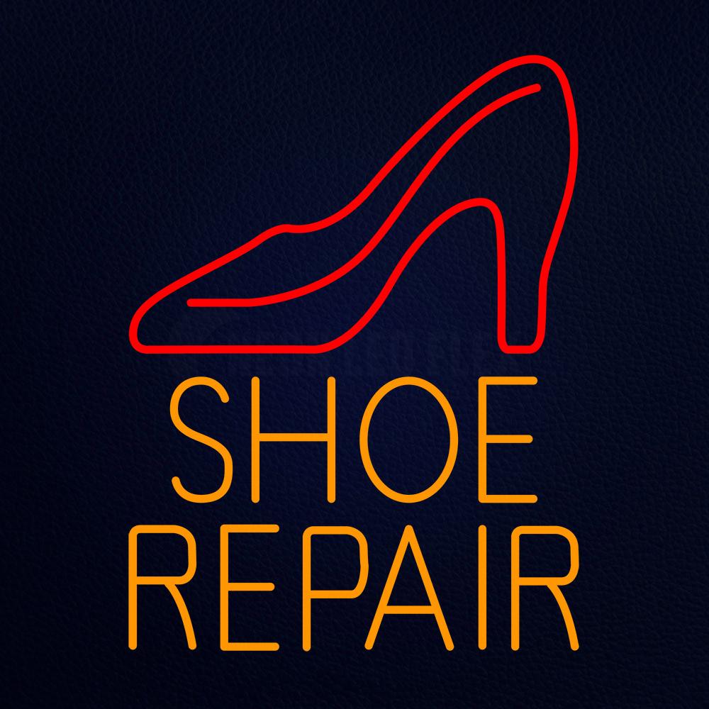 Orange Shoe Repair With Sandal Neon Flex Sign