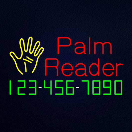 Palm Reader With Phone Number Neon Flex Sign