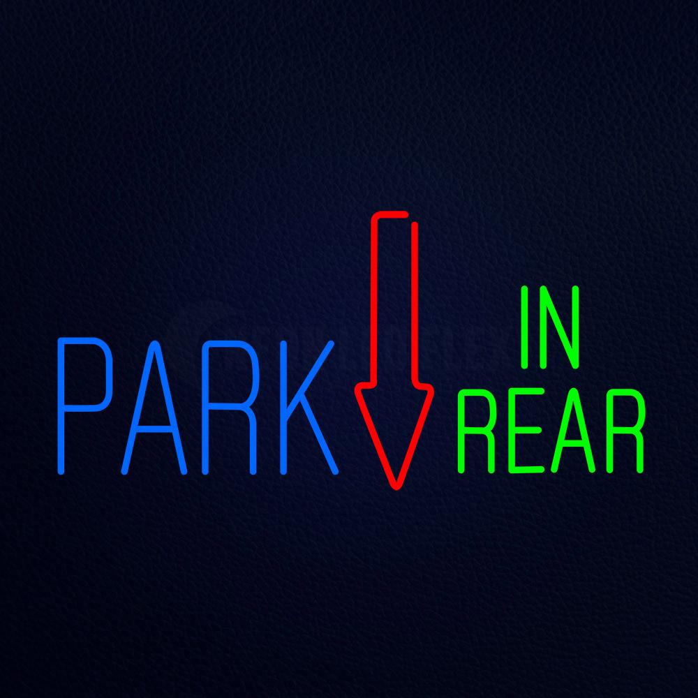 Park in Rear Neon Flex Sign