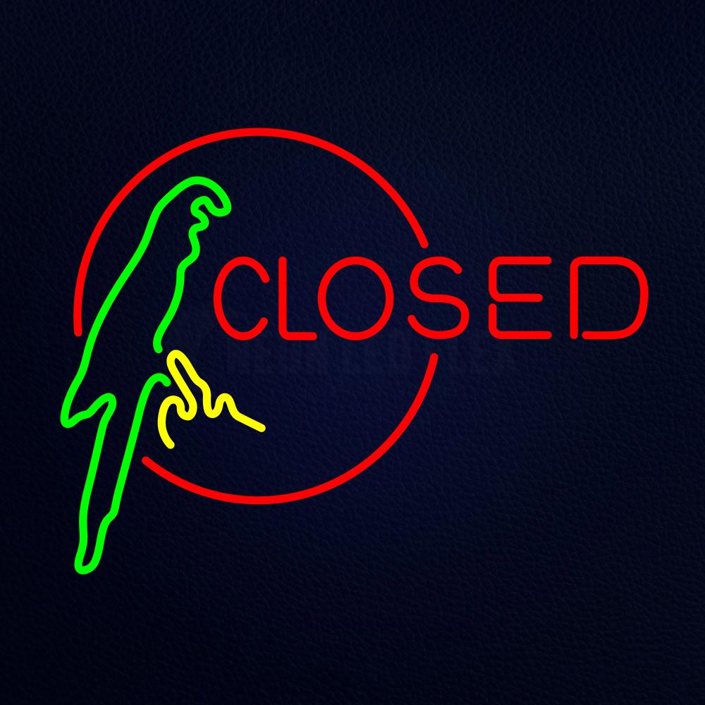 Parrot Open Closed Neon Flex Sign