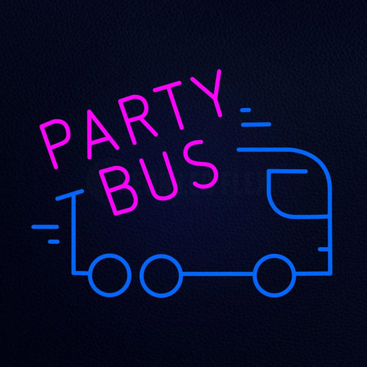 Party Bus Neon Flex Sign