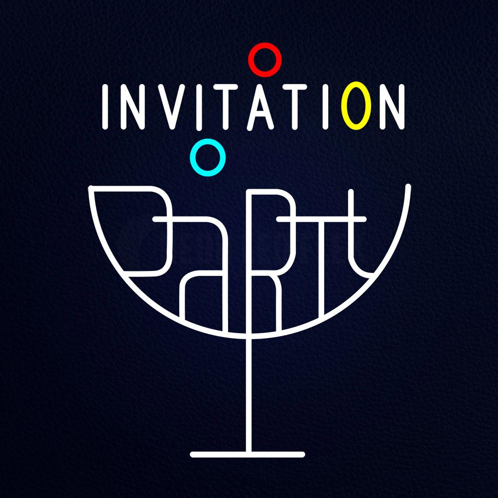 Party Invitation Neon Flex Sign