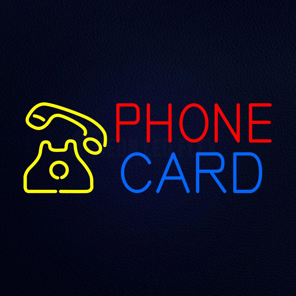 Phone Card With Logo Neon Flex Sign