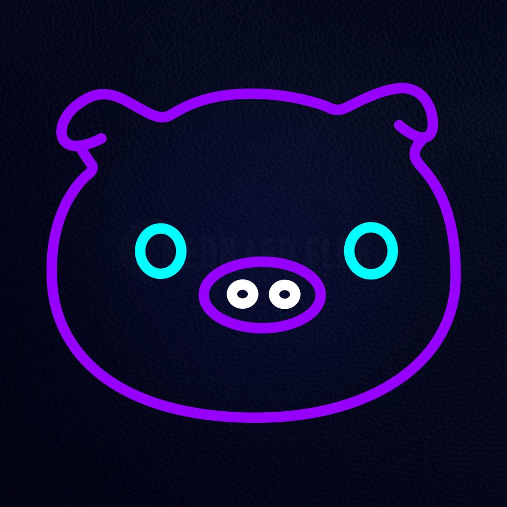 Pig Emoji Neon Flex Sign