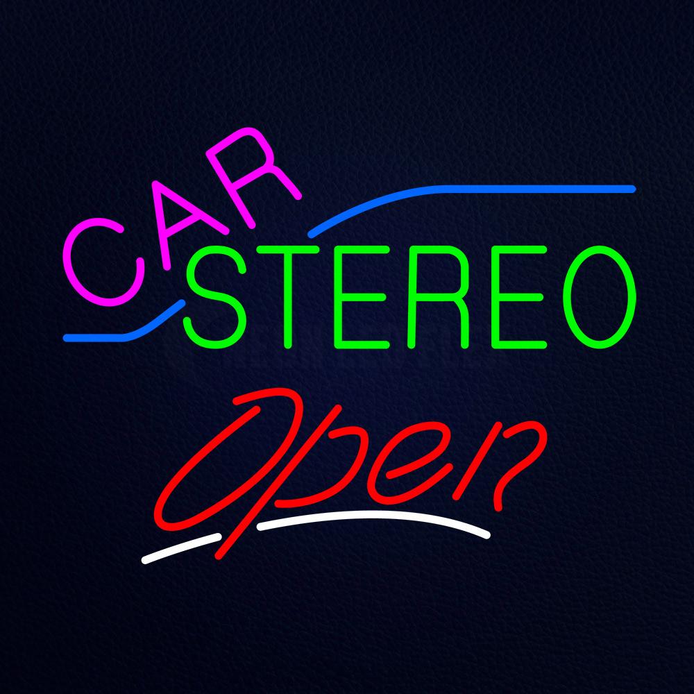 Pink Car Stereo Red Open Neon Flex Sign