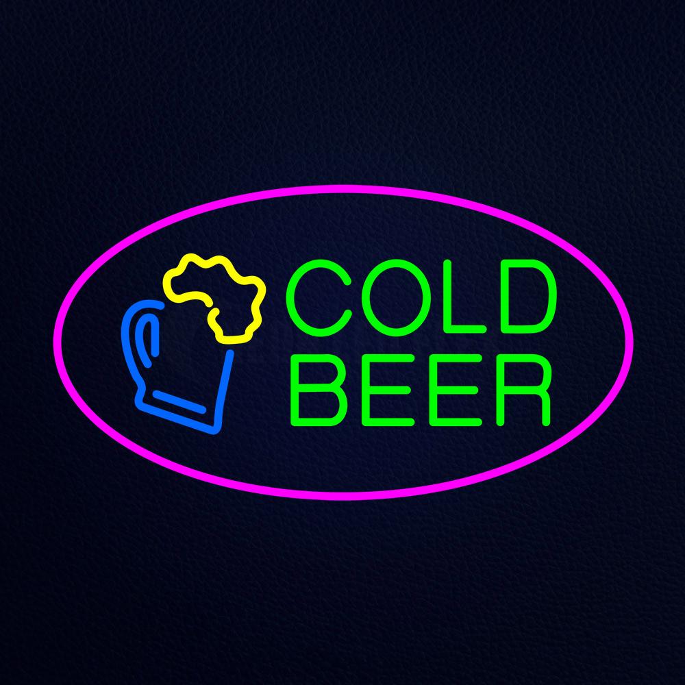 Pink Cold Beer Neon Flex Sign