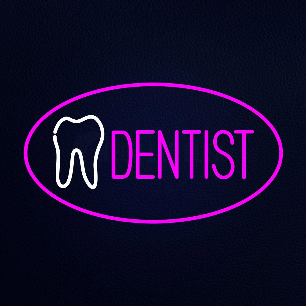 Pink Dentist Animated Neon Flex Sign