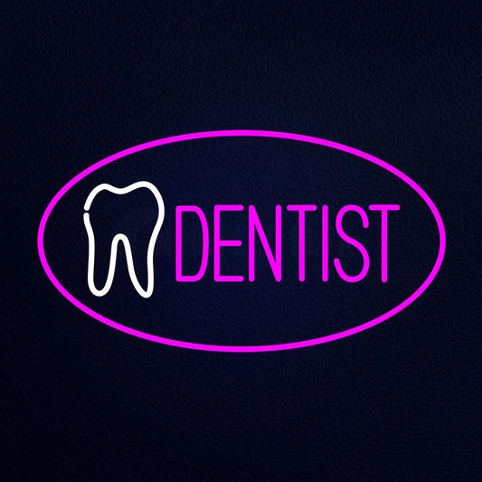 Pink Dentist Animated Neon Flex Sign