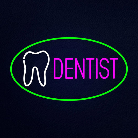 Pink Dentist Green Neon Flex Sign