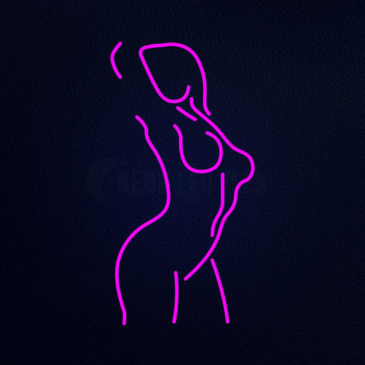 Pink Erotic Dancer Girl Neon Flex Sign