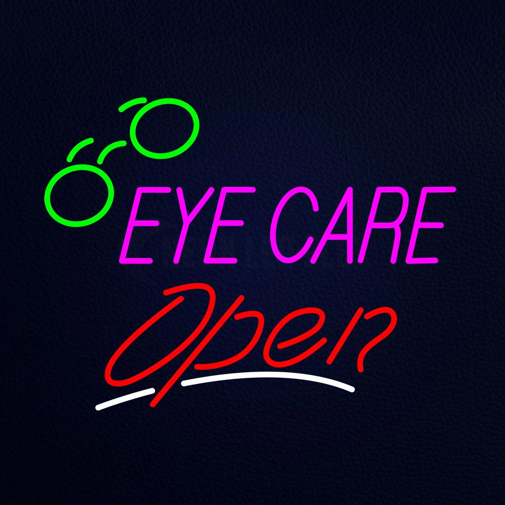 Pink Eye Care Red Open Neon Flex Sign