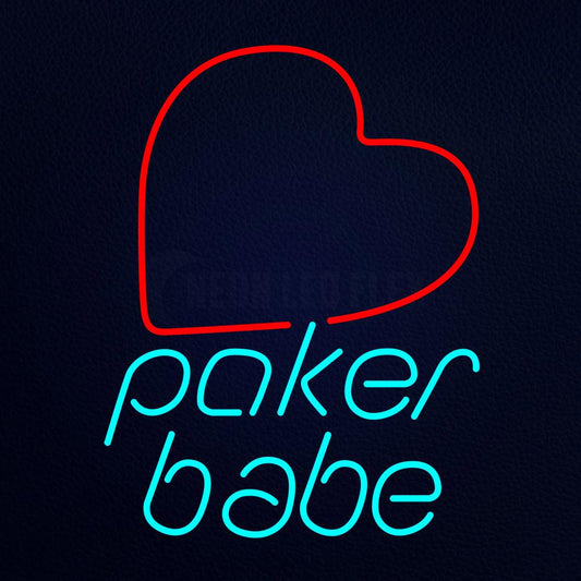 Poker Babe Neon Flex Sign