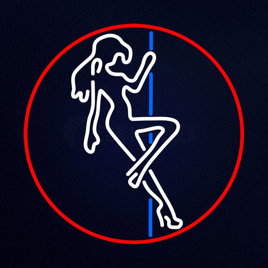 Pole Dance Girl Strip Club Neon Flex Sign