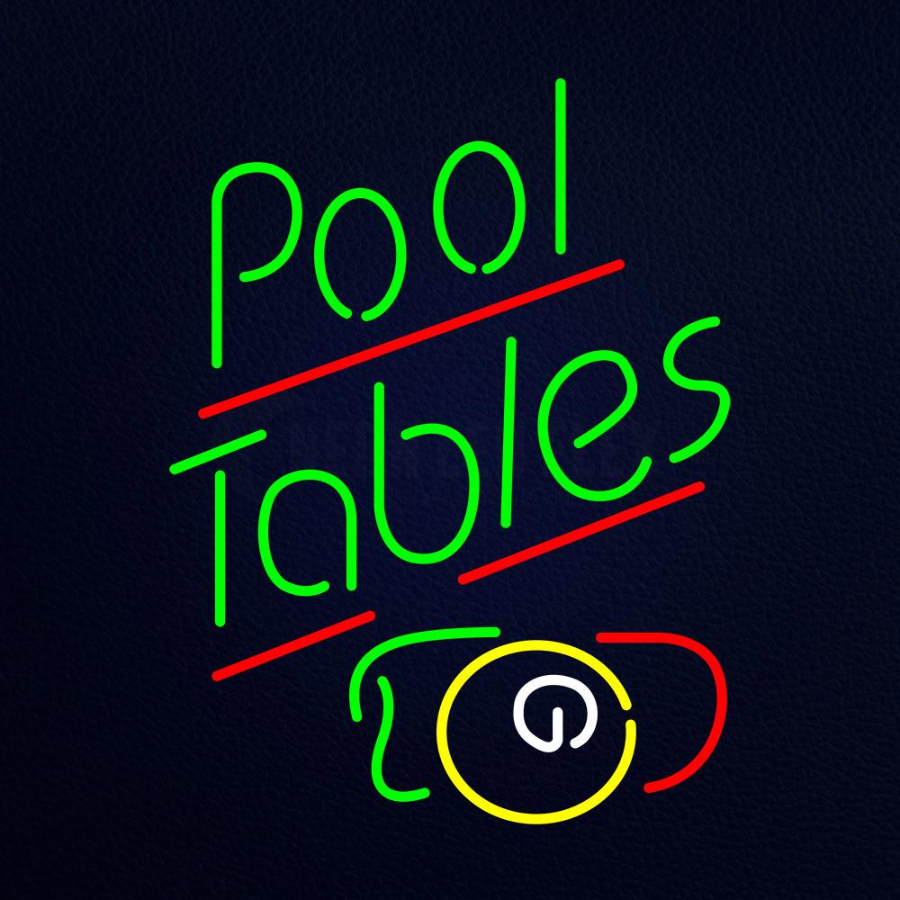 Pool Tables With Ball Neon Flex Sign