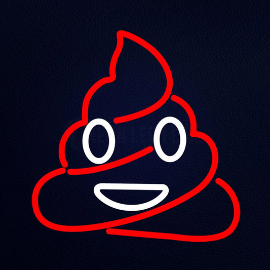 Poop Emoji Neon Flex Sign