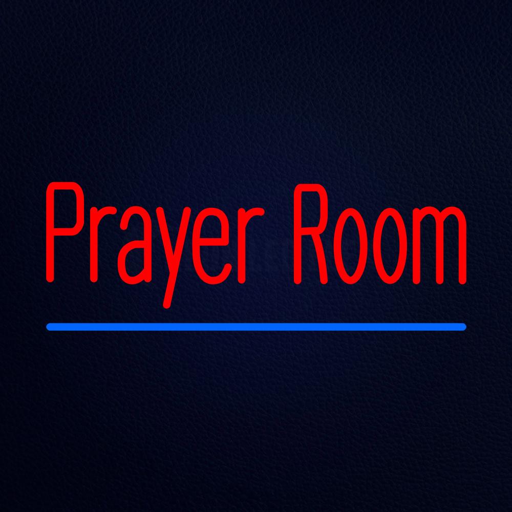 Prayer Room With Line Neon Flex Sign