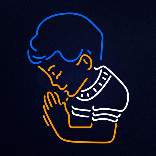 Praying Boy Neon Flex Sign