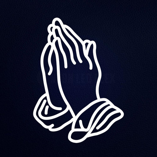 Praying Hands Neon Flex Sign