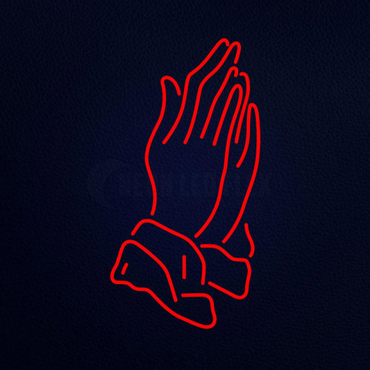 Praying Hands Neon Flex Sign