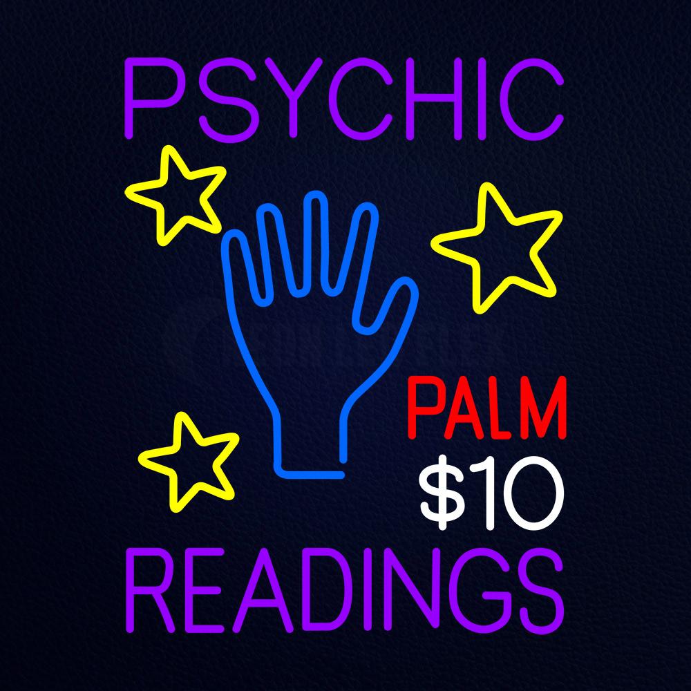 Psychic Palm Readings Neon Flex Sign