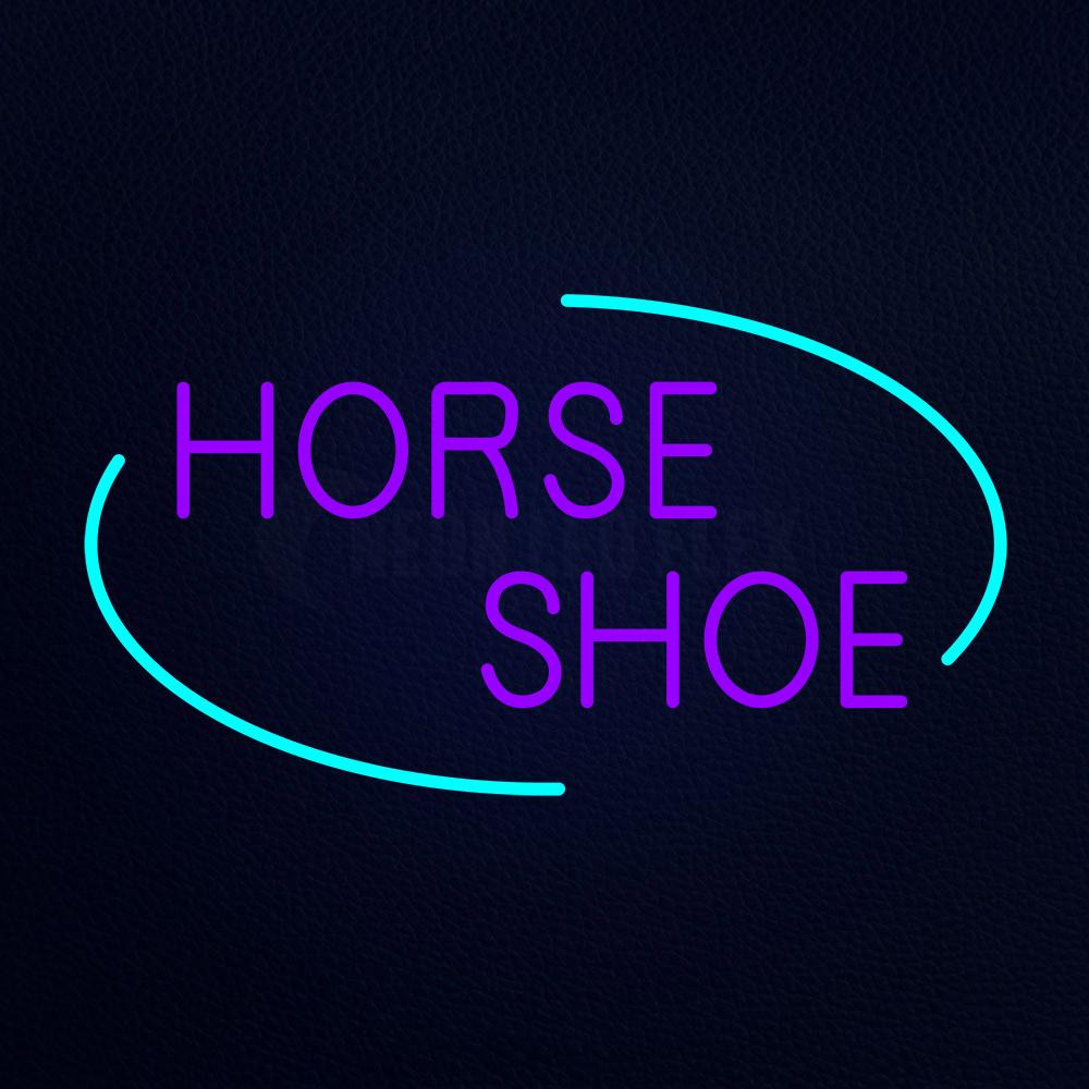 Purple Horse Shoe Neon Flex Sign