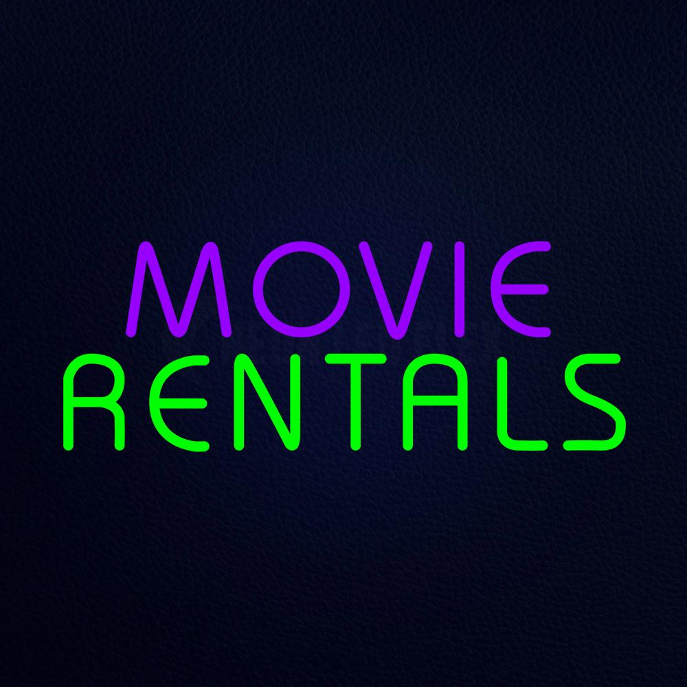 Purple Movie Green Rentals Neon Flex Sign