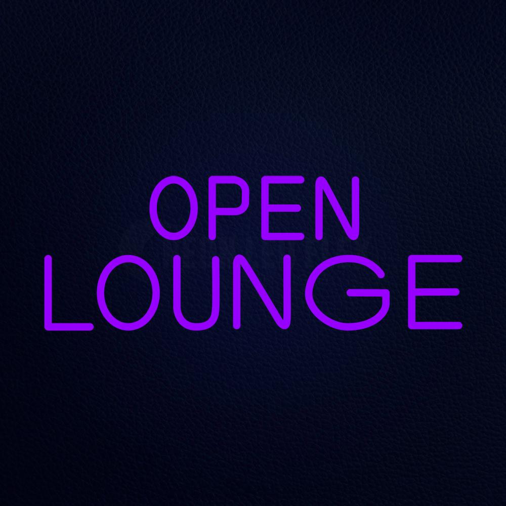 Purple Open Lounge Neon Flex Sign