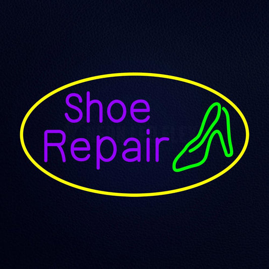 Purple Shoe Repair Sandal Neon Flex Sign