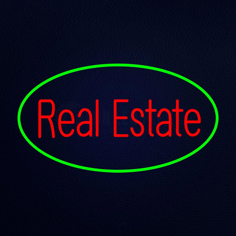 Real Estate Green Neon Flex Sign