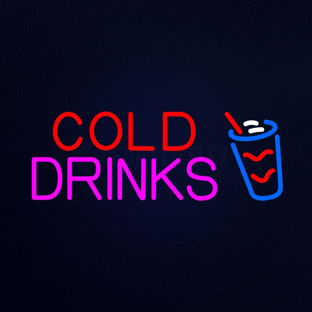 Rectangle Cold Drinks Neon Flex Sign