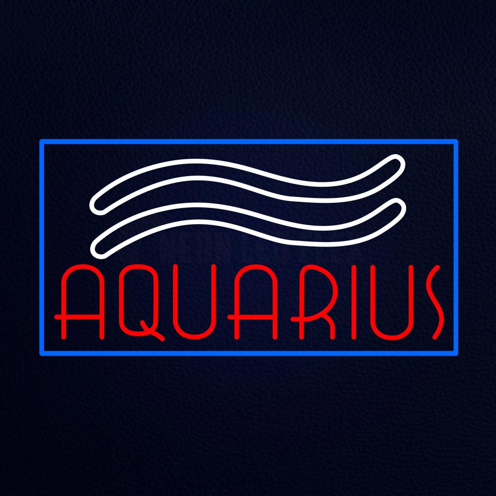 Red Aquarius Neon Flex Sign