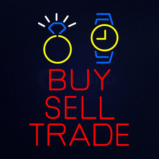 Red Buy Sell Trade Neon Flex Sign