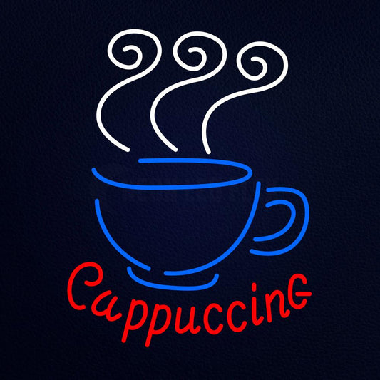 Red Cappuccino Cup Neon Flex Sign