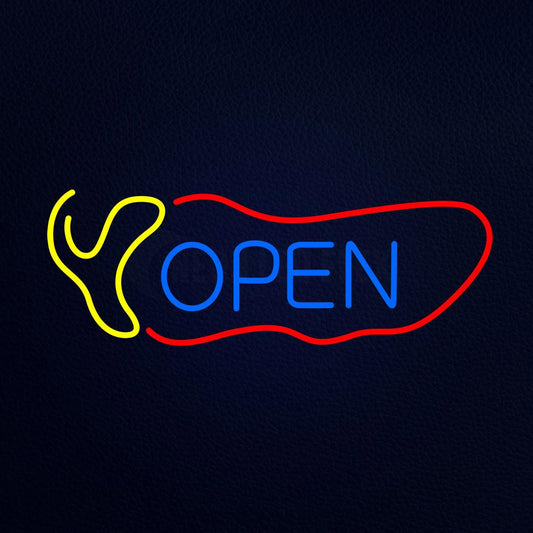 Red Chili Open Neon Flex Sign