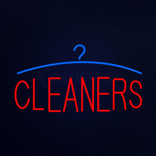 Red Cleaners Logo Neon Flex Sign