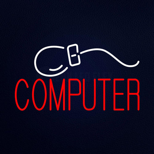 Red Computer Animated Neon Flex Sign